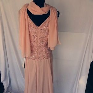 116654 Cameron Blake Mother's Dress, Rose Color